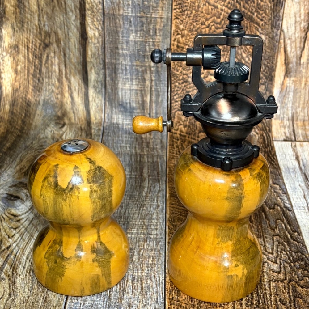 Wood Salt Pepper Mill Grinder Set‎ Handmade Spalted Wood Kentucky Proud